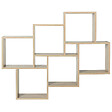ID MARKET - Etagère murale double position LUCAS bois façon hêtre - vignette