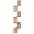 ID MARKET - Etagère murale d'angle ISA 5 niveaux façon hêtre - vignette