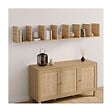 ID MARKET - Etagère murale suspendue double position CHIARA 8 étagères façon hêtre 190 cm - vignette