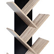ID MARKET - Etagère bibliothèque à livres TEA forme d'arbre 10 niveaux bois noir et étagères façon hêtre - vignette