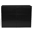ID MARKET - Commode 6 tiroirs TOMI 110 cm bois noir - vignette