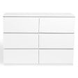 ID MARKET - Commode 6 tiroirs TOMI 110 cm bois blanc - vignette