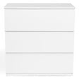 ID MARKET - Commode 3 tiroirs TOMI 78 cm bois blanc - vignette
