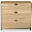 ID MARKET - Commode 3 tiroirs DETROIT 80 cm design industriel - vignette