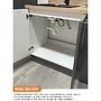 CUISINEANDCIE - Cuisineandcie - Meuble sous-évier Eco Gris Brillant 2 portes L 80 cm - vignette