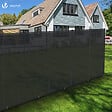 VOUNOT - Brise vue occultant en HDPE 90g/m² 1.8x10m avec attaches de fixation anthracite - vignette