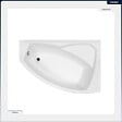 BESCO - Baignoire asymétrique - 130 x 85 cm - Droite - avec Habillage - Pieds - Repose-tête - Vidage Chrome - RIMA - vignette