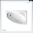 BESCO - Baignoire asymétrique - 150 x 100 cm - Droite - sans Habillage - avec Pieds - Vidage Chrome - CORNEA - vignette