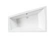 BESCO - Baignoire asymétrique 180 cm x 125 cm + tablier noir + repose tête - INTIMA DUO - Droite - vignette