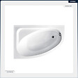 BESCO - Baignoire asymétrique - 150 x 100 cm - Gauche - sans Habillage - avec Pieds - Vidage Chrome - CORNEA - vignette