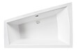 BESCO - Baignoire asymétrique blanche encastrée 180 cm x 125 cm + repose tête - INTIMA DUO SLIM - droite - vignette