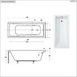 BESCO - Baignoire rectangulaire - 170 x 70 cm - avec Habillage Polystyrène - Pieds - Vidage Chrome - MODERN SLIM - vignette