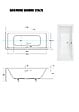 OTITEC - Baignoire Droite sans Tablier - 170 x 75 cm - QUADRO SANS TABLIER - REPOSE-TÊTE OFFERT - vignette