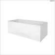 BESCO - Baignoire rectangulaire - 120 x 70 cm - avec Tablier Blanc - Pieds - Vidage Chrome - TALIA - vignette