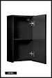 OTITEC - Meuble haut de salle de bain - 55 cm - Noir Mat - VOLTA - vignette