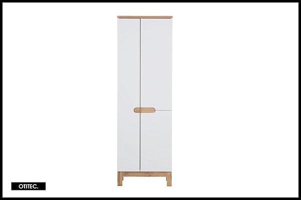 OTITEC - Colonne de salle de bain de 187 cm - Blanc - 3 portes - BALI - large