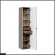 OTITEC - Colonne de salle de bain - 35 x 160 cm - 1 porte - 2 tiroirs - BOLD TAUPE - vignette