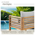 TECTAKE - Fauteuil de jardin Boka, bois lasuré, supporte env. 120 kg marron - vignette