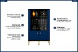 OTITEC - Armoire Vitrine - H.150 x L.92 x P.40 cm - MARIN - vignette