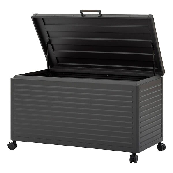 HESPERIDE - Coffre de rangement "Edenio" graphite M 141,6 x 72 x 78cm en aluminium - large