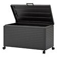 HESPERIDE - Coffre de rangement "Edenio" graphite M 141,6 x 72 x 78cm en aluminium - vignette