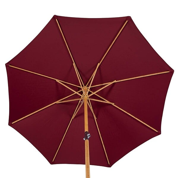 HESPERIDE - Parasol droit "Tinaei" bordeaux 3m en bambou - large