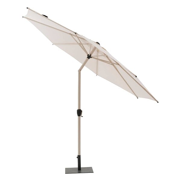 HESPERIDE - Parasol droit rond inclinable "Loompa" argile & blé 3m en aluminium et polyester - large