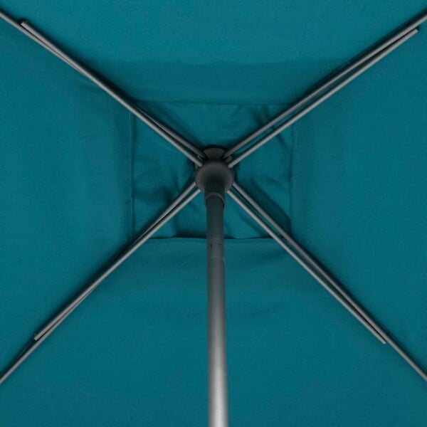 HESPERIDE - Parasol droit carré "Soya" bleu canard D2,5x2,5m en acier - large