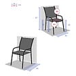 HESPERIDE - Fauteuil de jardin empilable "Piazza" grenade & graphite en aluminium traité époxy - vignette