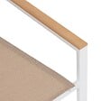 HESPERIDE - Fauteuil de jardin empilable "Essentia"  lin blanc en aluminium traité en epoxy - vignette