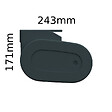 INTERSUN - Store banne coffre intégral HEVOA 5,00x3,50 M (Motorisé Secours à Télécommande - Gris anthracite structuré RAL7016ST - Écru 250g/m²) - vignette