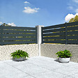 INTERSUN - Clôture ranch panneau ajouré 6 lames L 1911 x H 1090 mm - Gris anthracite RAL 7016 - vignette