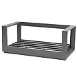 HESPERIDE - Canapé de jardin "Allure" 2 places graphite & gris zebrano en aluminium traité époxy - vignette