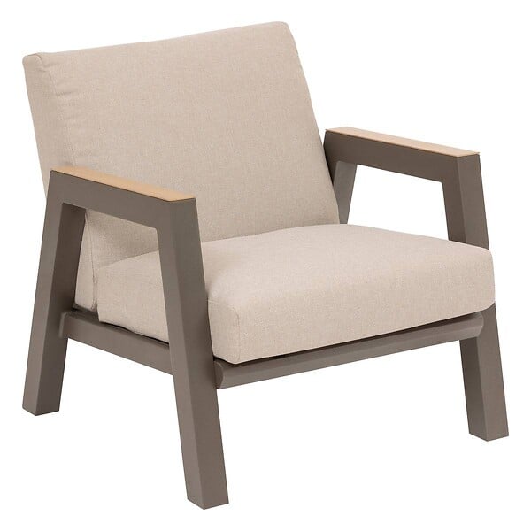 HESPERIDE - Salon de jardin "Axiome" 5 places beige et praline - large
