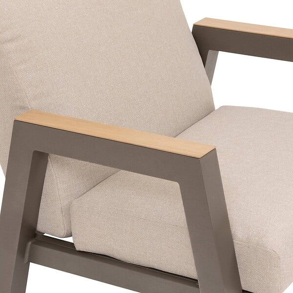 HESPERIDE - Salon de jardin "Axiome" 5 places beige et praline - large