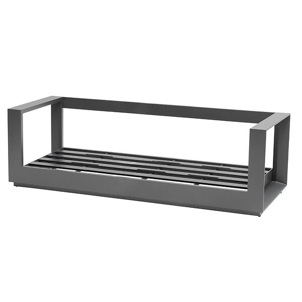 HESPERIDE - Canapé de jardin "Allure" 3 places graphite & gris zebrano en aluminium traité époxy - large