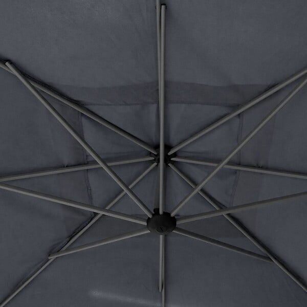 HESPERIDE - Parasol déporté carré "Manoa" ardoise D2,5x2,5m en acier - large