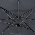 HESPERIDE - Parasol déporté carré "Manoa" ardoise D2,5x2,5m en acier - vignette
