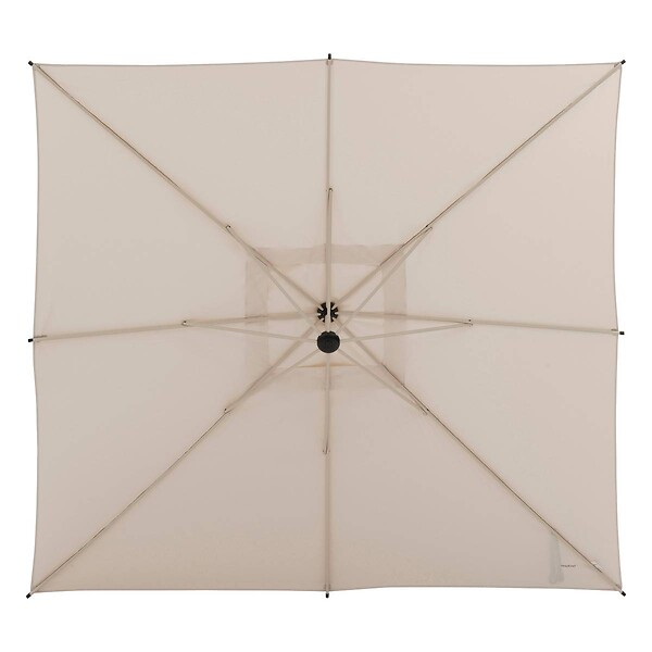 HESPERIDE - Parasol déporté carré "Manoa" argile & blé 2,5 x 2,5m en aluminium acier et polyester - large