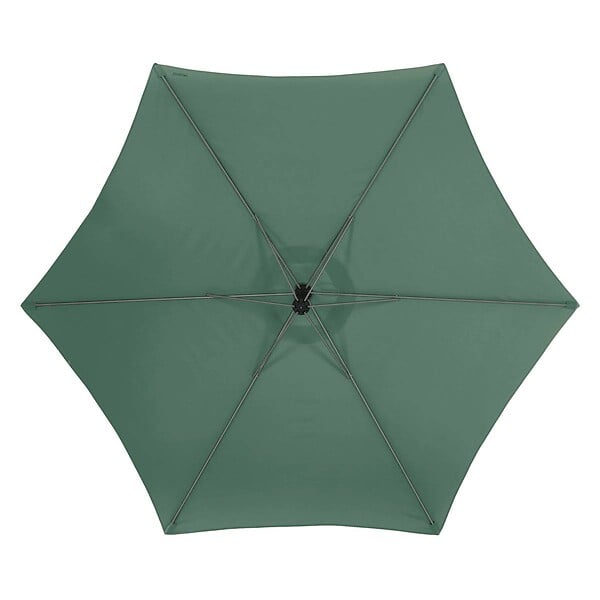 HESPERIDE - Parasol déporté rond "Manoa" vert olive & gris quartz 3m en aluminium traité époxy - large