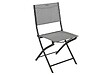 HESPERIDE - Lot de 4 chaises de jardin pliantes "Modula" galet & graphite acier traité époxy - vignette