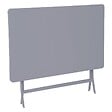 HESPERIDE - Table de jardin pliante rectangulaire "Greensboro" gris quartz 4 places en acier traité époxy - vignette