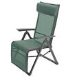 HESPERIDE - Fauteuil de jardin inclinable "Decima" vert olive & graphite 8 positions en aluminium traité époxy - vignette