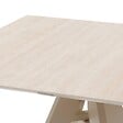 HESPERIDE - Table haute de jardin carrée "Terzano" vanille & argile 2 places en aluminium - vignette