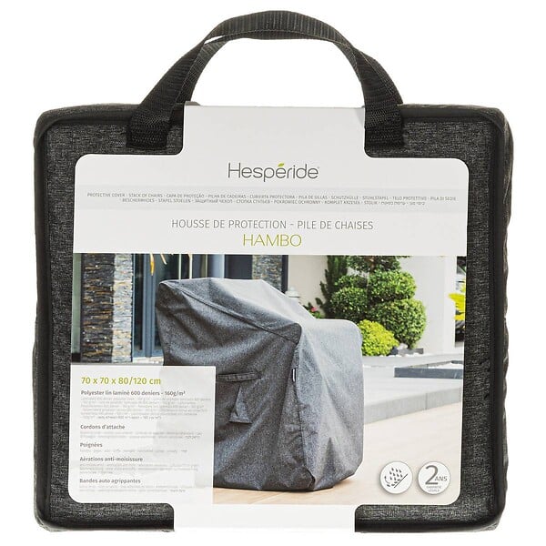 HESPERIDE - Housse de protection "Hambo" pour pile de chaises 120x70x70cm en polyester - large