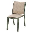 HESPERIDE - Chaise de jardin empilable "Essentia" lin & vert laurier aluminium et texaline - vignette