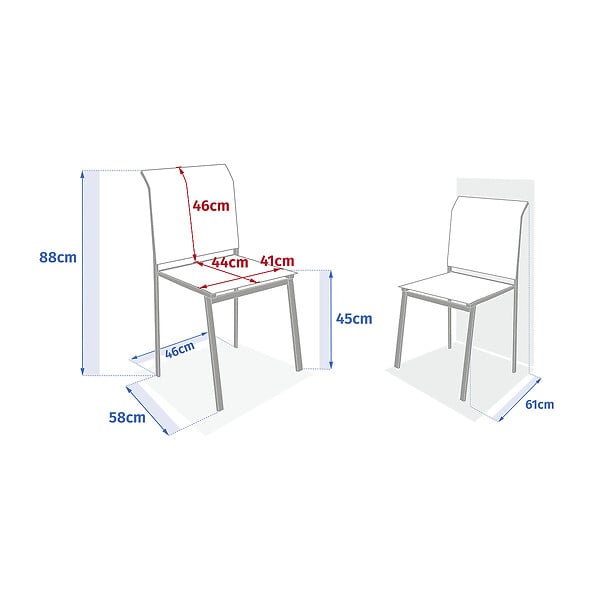 HESPERIDE - Chaise de jardin empilable "Essentia" lin & vert laurier aluminium et texaline - large