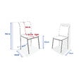HESPERIDE - Chaise de jardin empilable "Essentia" lin & vert laurier aluminium et texaline - vignette