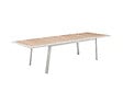 HESPERIDE - Table extensible rectangulaire alu Lin/Blanc Pavane - 8/12 places - Hespéride - vignette