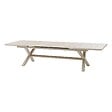 HESPERIDE - Table de jardin extensible "Axiome" effet bois lin & argile 12 places en aluminium - vignette